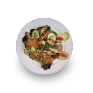 Fitnessteller mit Pouletstreifen